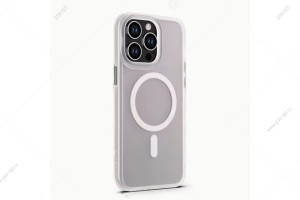 Чехол Hybrid Case для iPhone 15 Pro MagSafe, матовый, белый