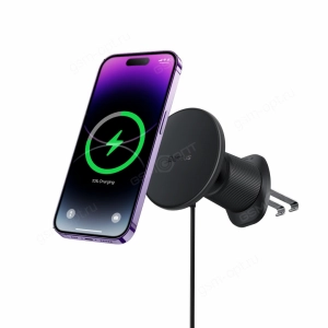 Держатель в машину Baseus CW01 с беспроводной зарядкой для iPhone 12-17 серии, черный