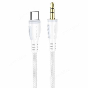 Кабель AUX Type-C на jack 3.5мм Borofone BL14, 1м, белый