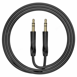 Кабель AUX jack 3.5мм Borofone BL16, 1м, черный