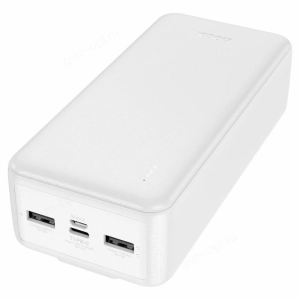 Внешний аккумулятор Power Bank Hoco J118B, 30000mAh, PD20W QC3.0, кабель Lightning/ Type-C, белый