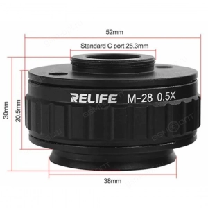 Купить Переходник под цифровую камеру Relife M-28 0.5X для микроскопов с доставкой по России от двух дней и оплатой при получении от 1300 рублей