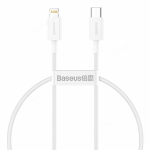 Кабель Type-C - Lightning для Apple Baseus Superior, PD20W,  25см, белый
