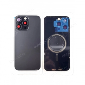 Задняя крышка G+OCA Pro для iPhone 15 Pro Max в сборе со стеклом камеры, черный, КО