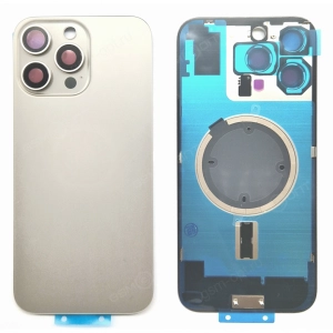 Задняя крышка G+OCA Pro для iPhone 16 Pro Max в сборе со стеклом камеры, серый, КО
