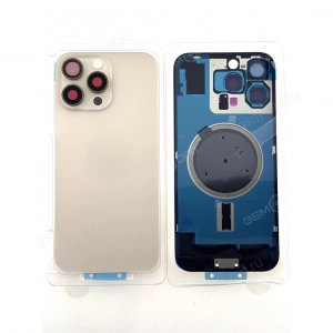 Задняя крышка G+OCA Pro для iPhone 16 Pro Max в сборе со стеклом камеры, золото, КО