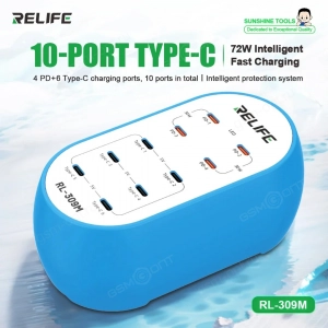 Зарядная станция Relife RL-309M, 4 PD +6 Type-C, 72 Вт