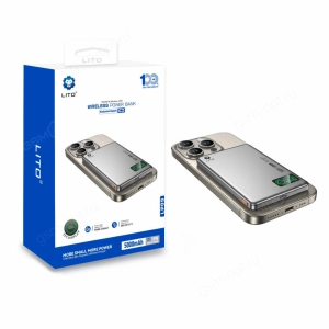 Внешний аккумулятор Power Bank LITO 5000mAh, 15W, LP09, серый