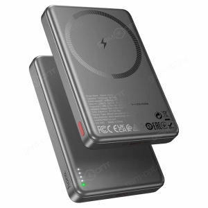 Внешний аккумулятор Power Bank Hoco Q26A, 10000mAh, PD20W, с беспроводной зарядкой MagSafe, серый