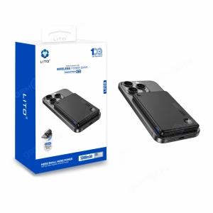 Внешний аккумулятор Power Bank LITO 5000mAh, MagSafe, 15W, LP08, черный