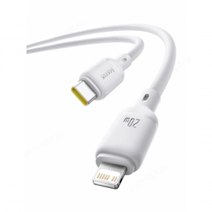 Кабель Type-C - Lightning для Apple Baseus Silky, PD20W, 1м, белый