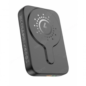Внешний аккумулятор Power Bank Hoco J117A, 10000mAh, PD20W, с беспроводной зарядкой MagSafe, черный