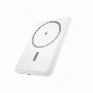 Внешний аккумулятор Power Bank Hoco J140A, 5000mAh, PD20W, с беспроводной зарядкой MagSafe, белый
