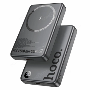 Внешний аккумулятор Power Bank Hoco Q34, 10000mAh, PD20W, с беспроводной зарядкой MagSafe, серый